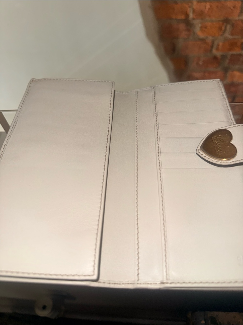 Vintage 2010 GUCCI Lovely Heart GG Long Wallet - Crisp Interior - Picture 6 of 9